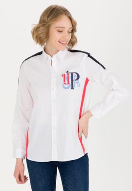 Kadın Beyaz Uzun Kollu Gömlek - 50263727004