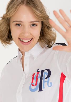 Kadın Beyaz Uzun Kollu Gömlek - 50263727004