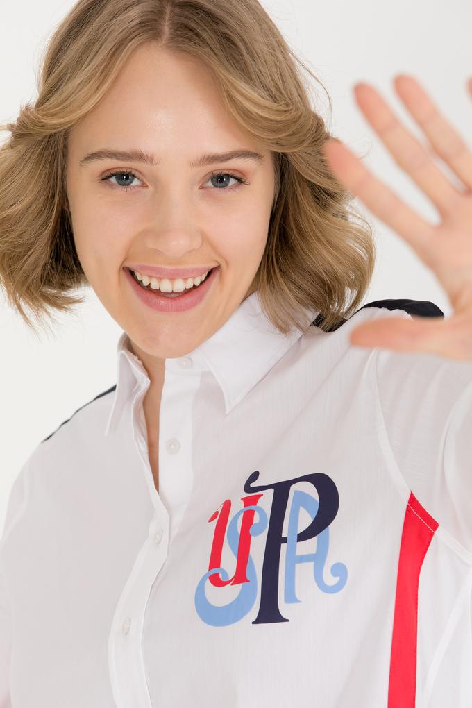 Kadın Beyaz Uzun Kollu Gömlek