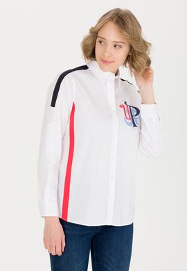 Kadın Beyaz Uzun Kollu Gömlek - 50263727004