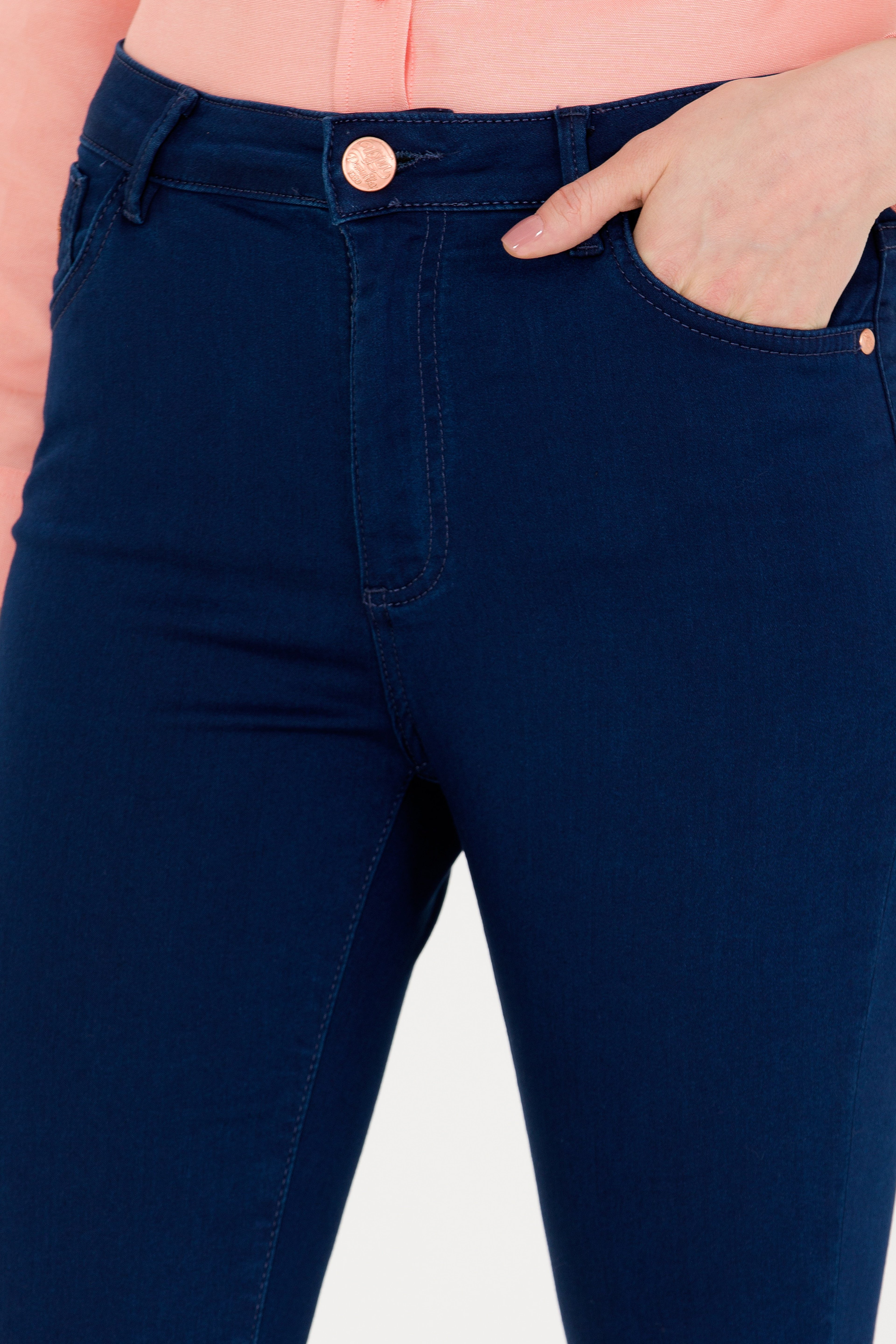 Kadın Mavi Toothpick Fit Jean Pantolon - Image 6