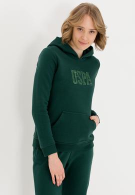 Kadın Yeşil Basic Sweatshirt - 50256249032