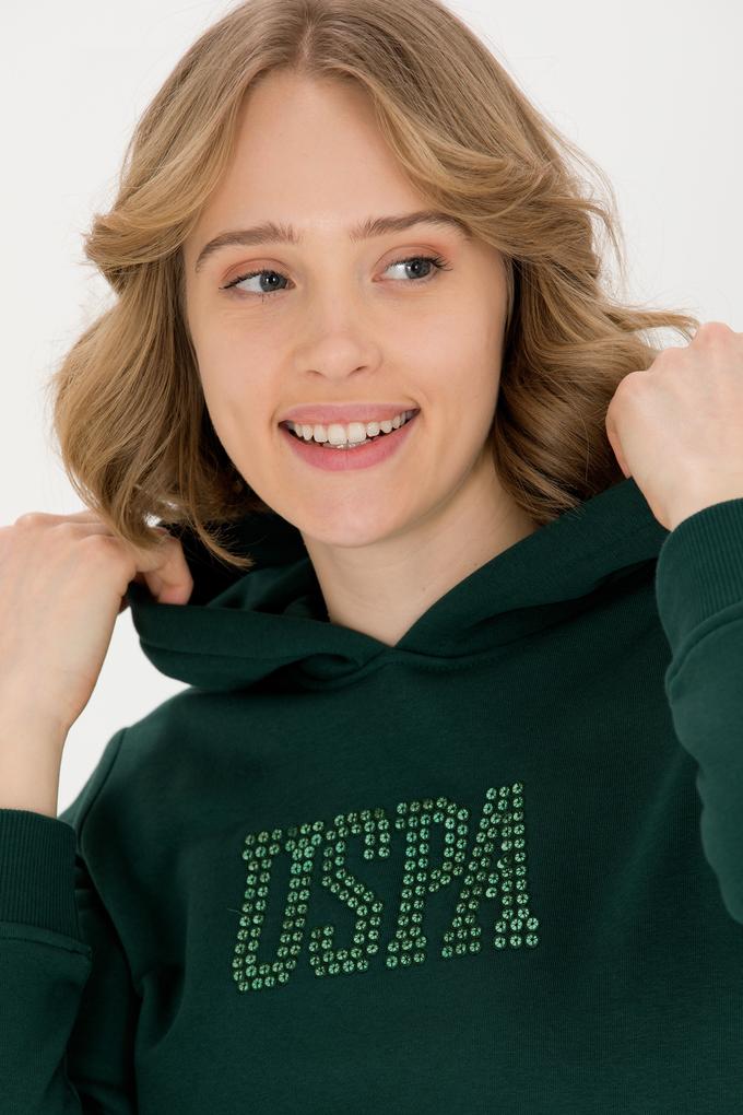 Kadın Yeşil Basic Sweatshirt