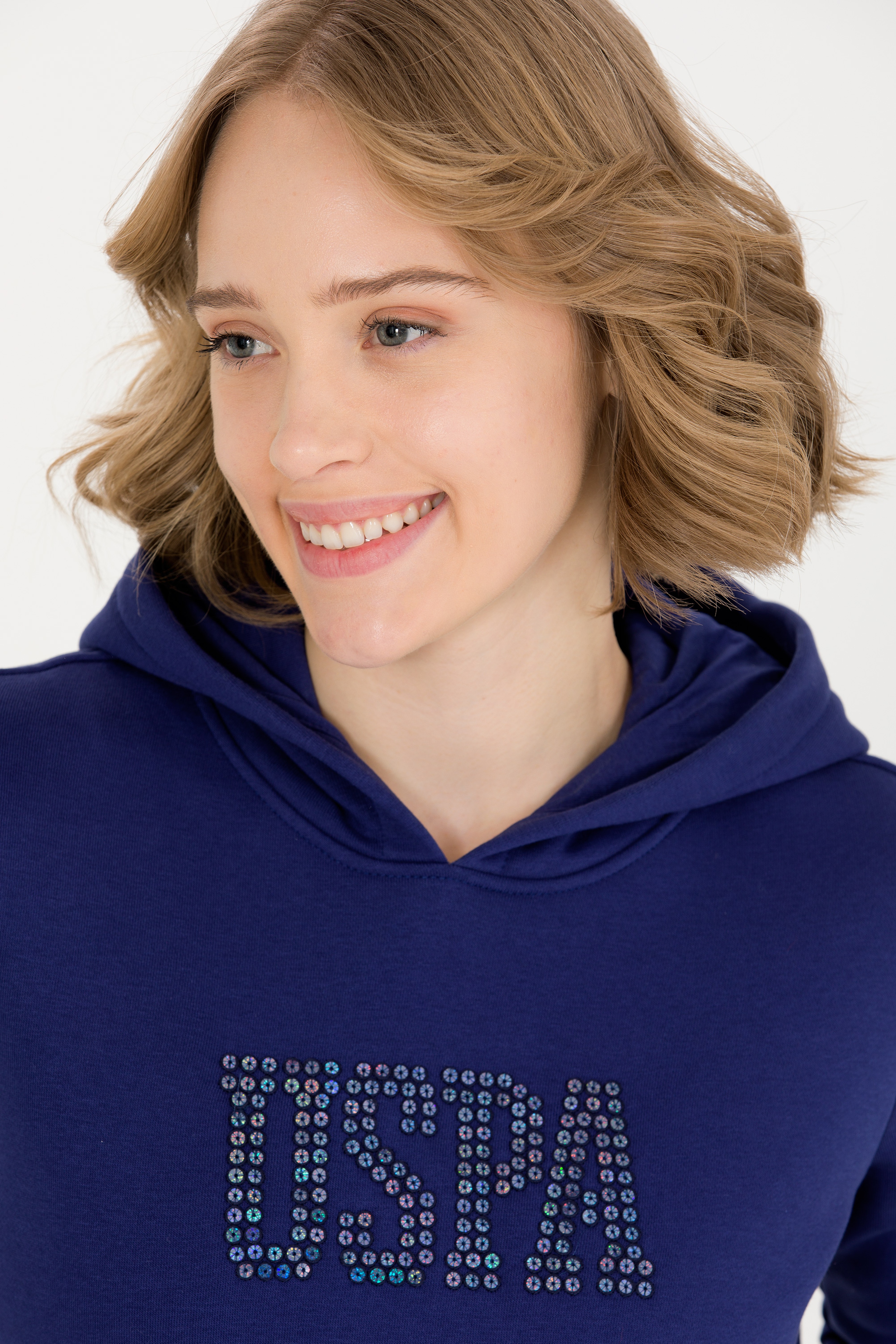 Kadın Mavi Basic Sweatshirt