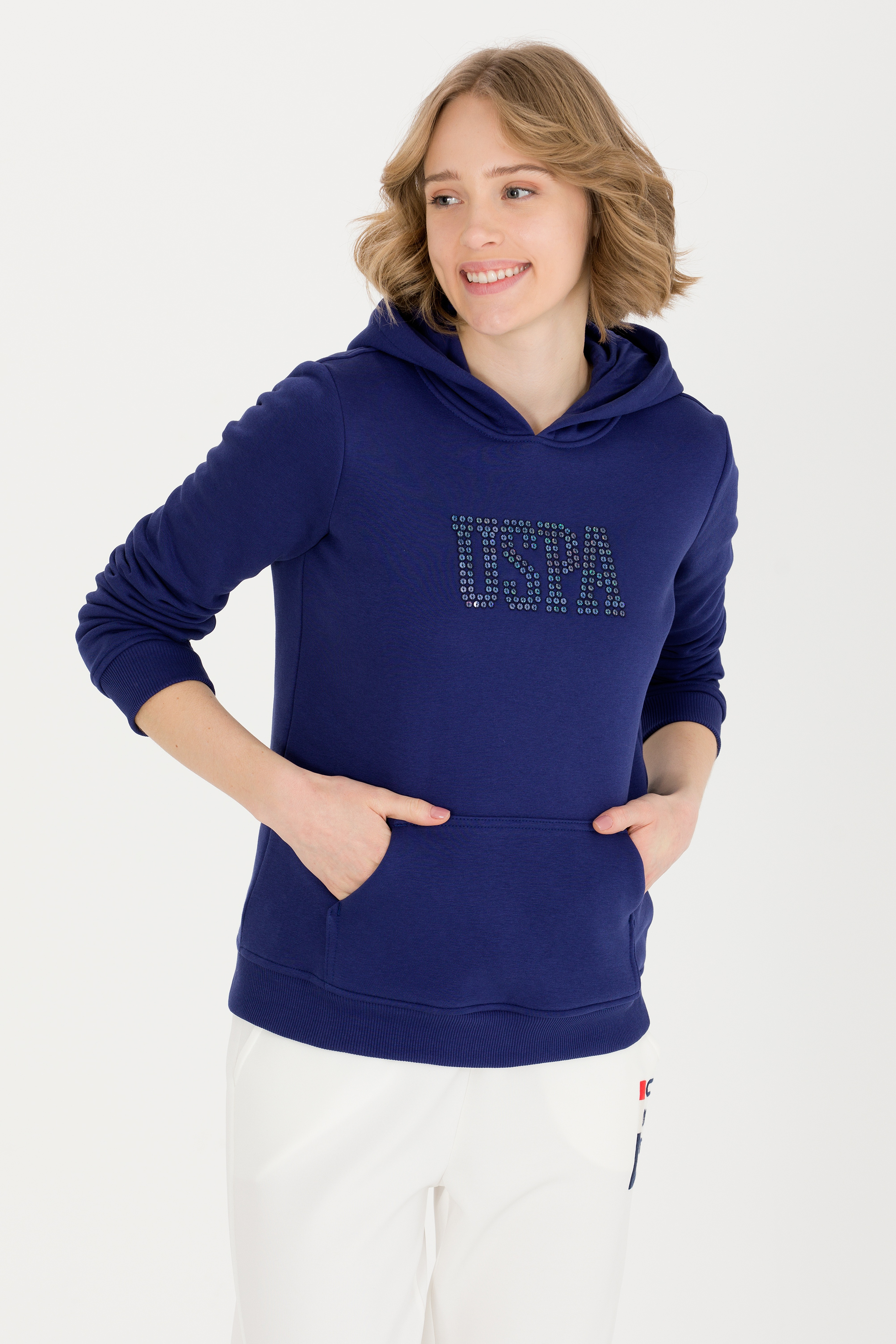 Kadın Mavi Basic Sweatshirt - Image 1