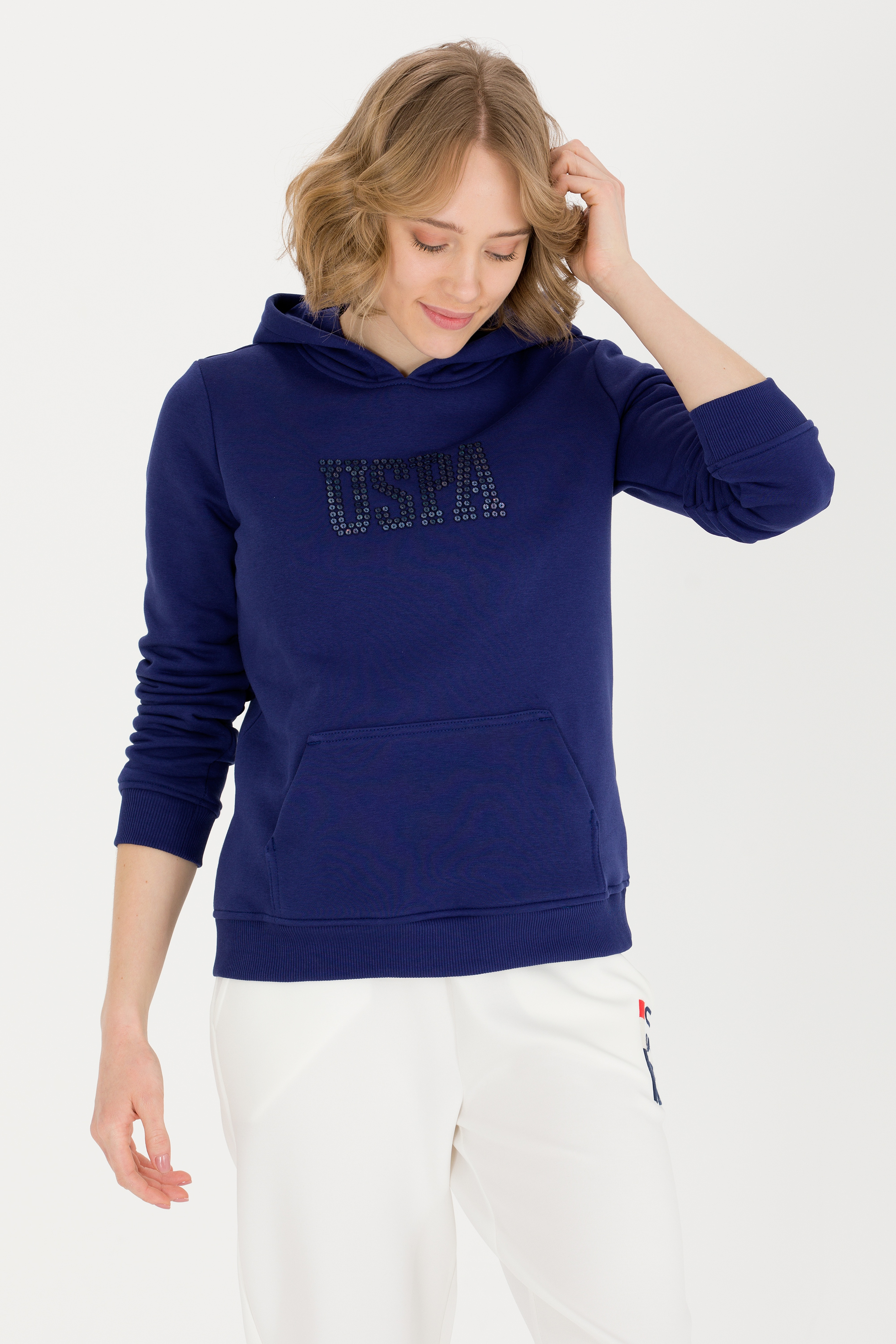 Kadın Mavi Basic Sweatshirt