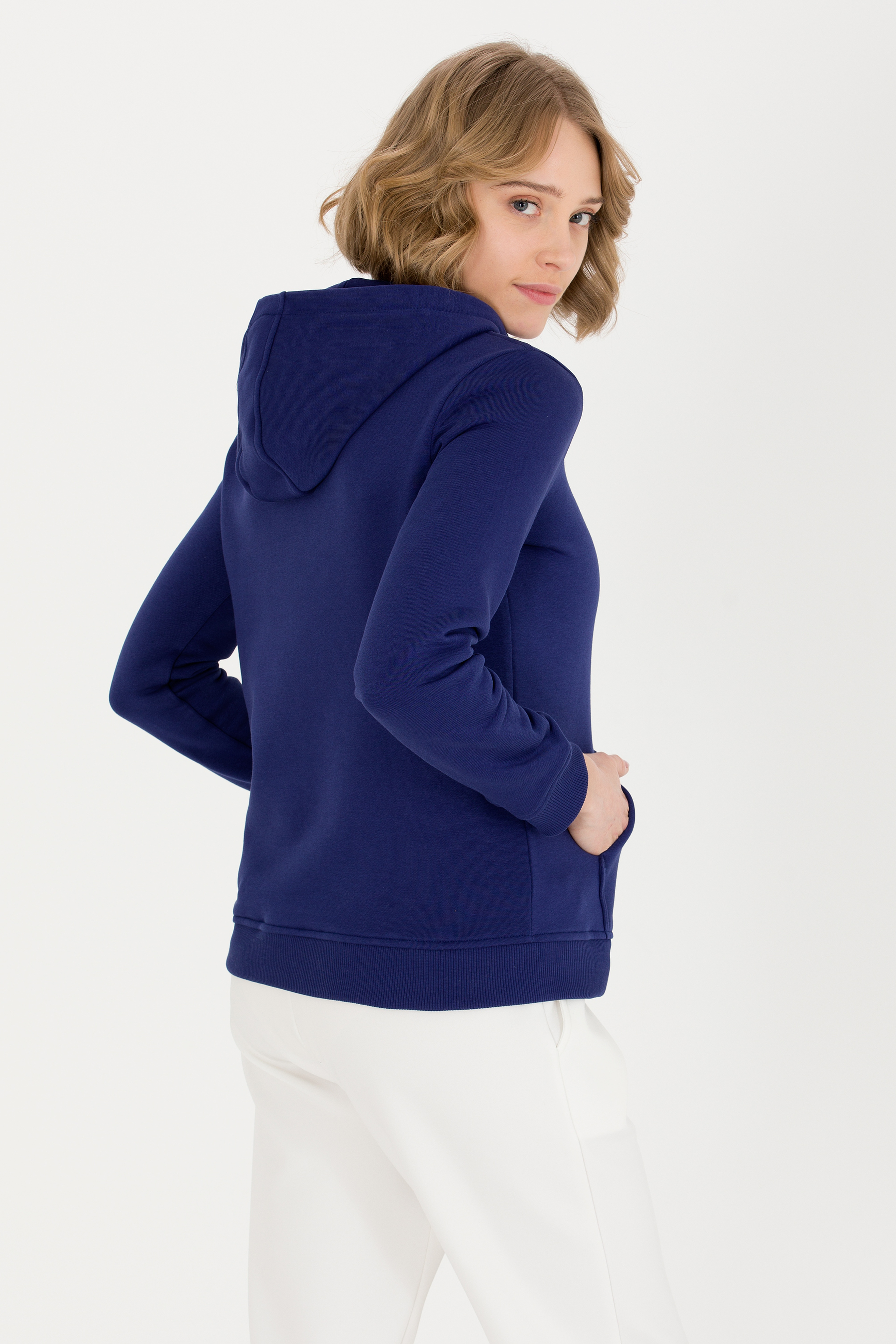 Kadın Mavi Basic Sweatshirt