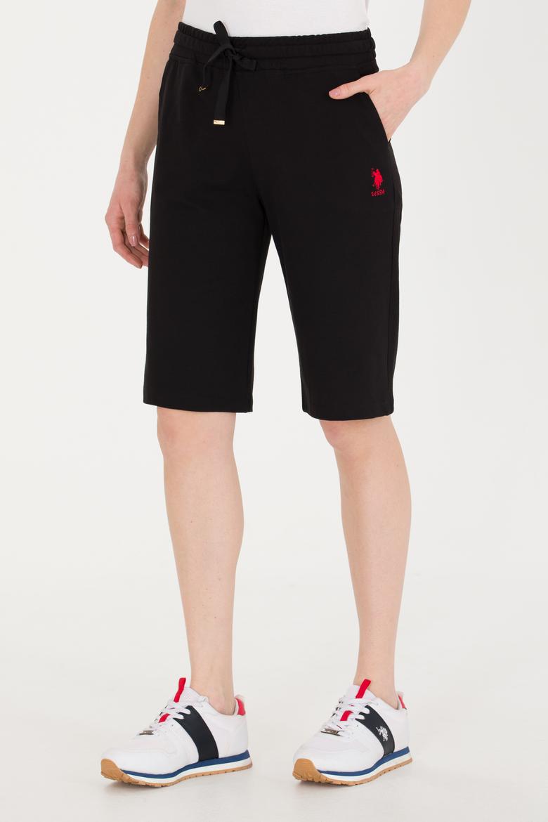 Kadın Siyah Örme Şort - 50262607012