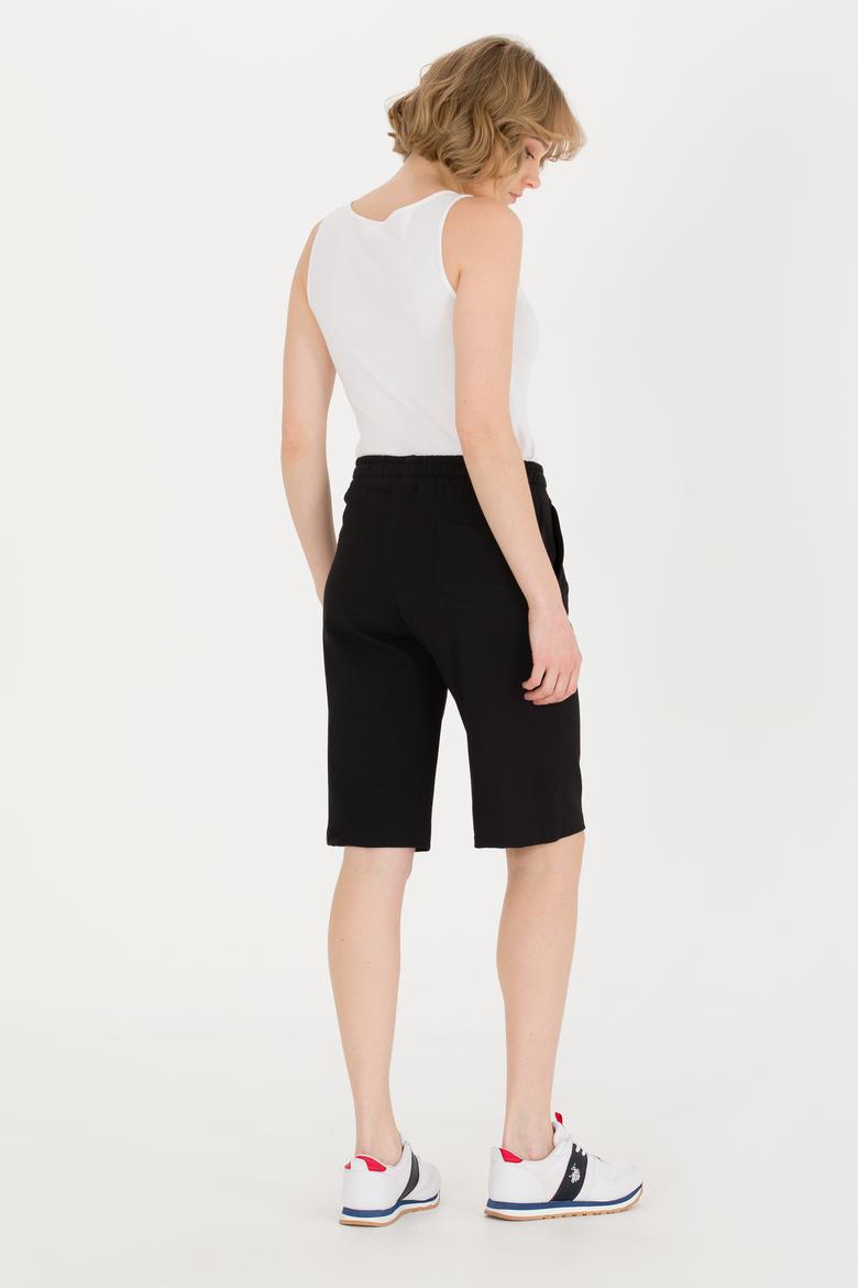 Kadın Siyah Örme Şort - 50262607012