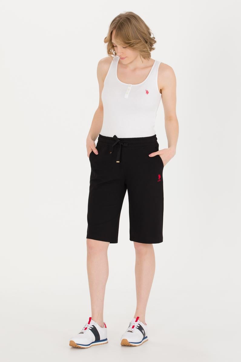 Kadın Siyah Örme Şort