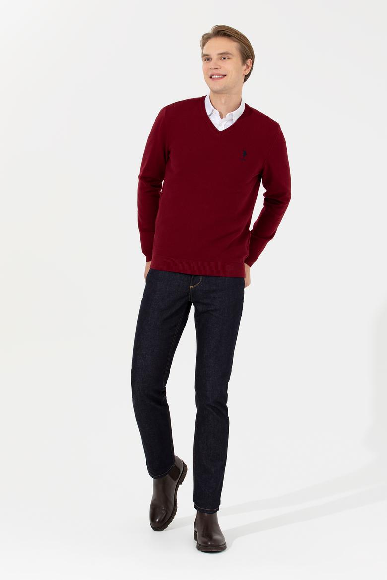 Erkek Bordo Basic Kazak - 50236962068