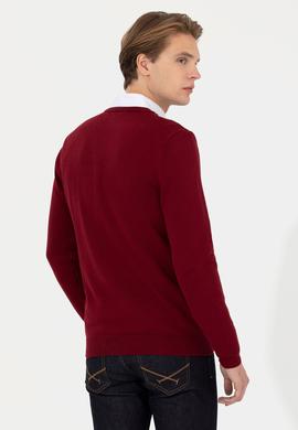 Erkek Bordo Basic Kazak - 50236962068