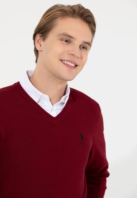 Erkek Bordo Basic Kazak - 50236962068