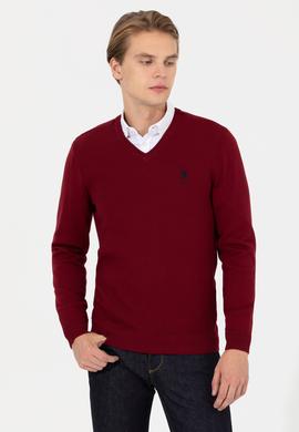 Erkek Bordo Basic Kazak - 50236962068