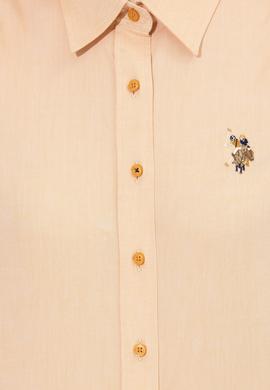 Kadın Safran Uzun Kollu Basic Gömlek - 50254249069