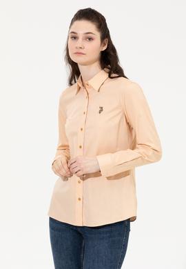Kadın Safran Uzun Kollu Basic Gömlek - 50254249069