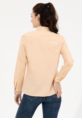 Kadın Safran Uzun Kollu Basic Gömlek - 50254249069