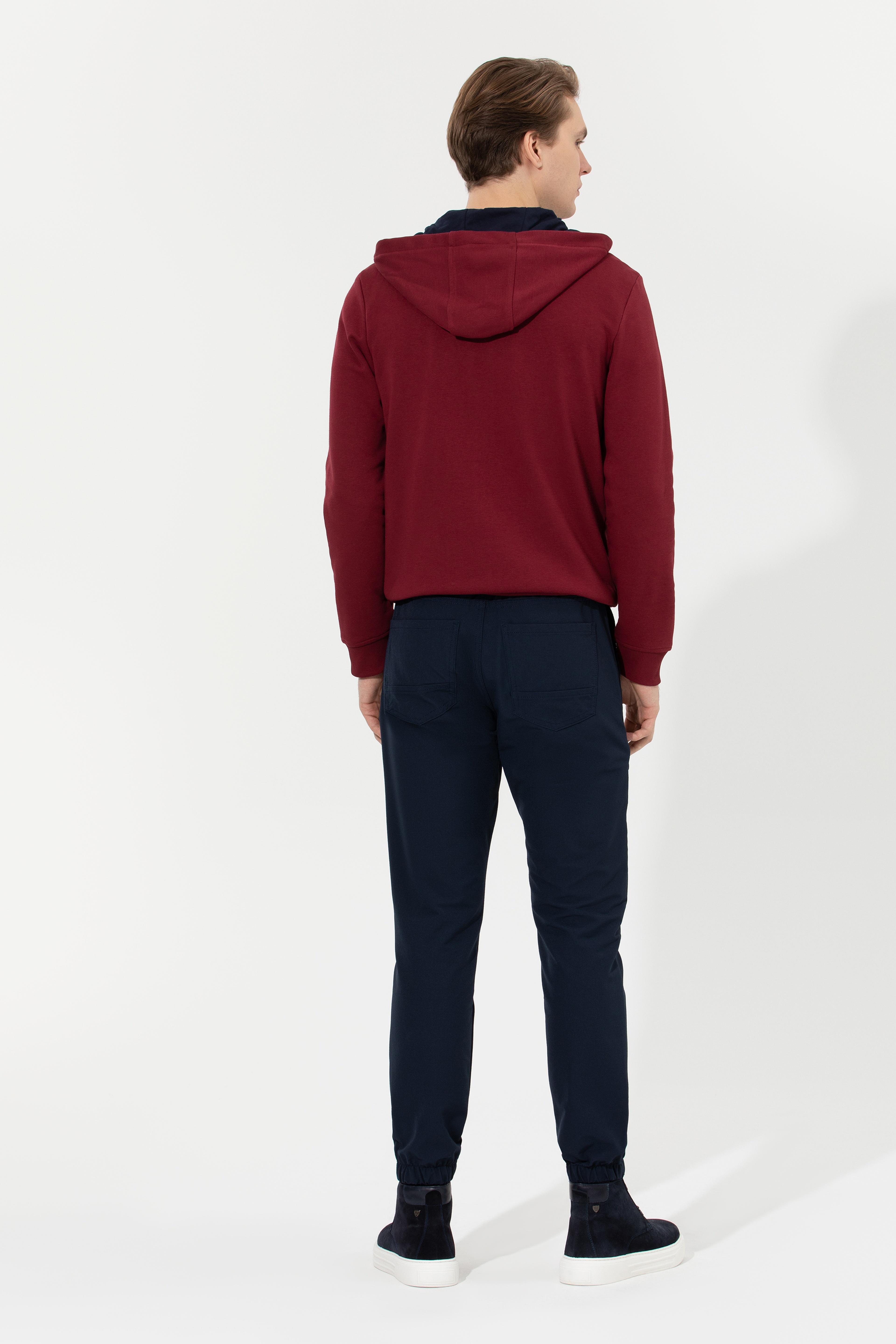 Erkek Jogger Fit Lacivert Kanvas Pantolon