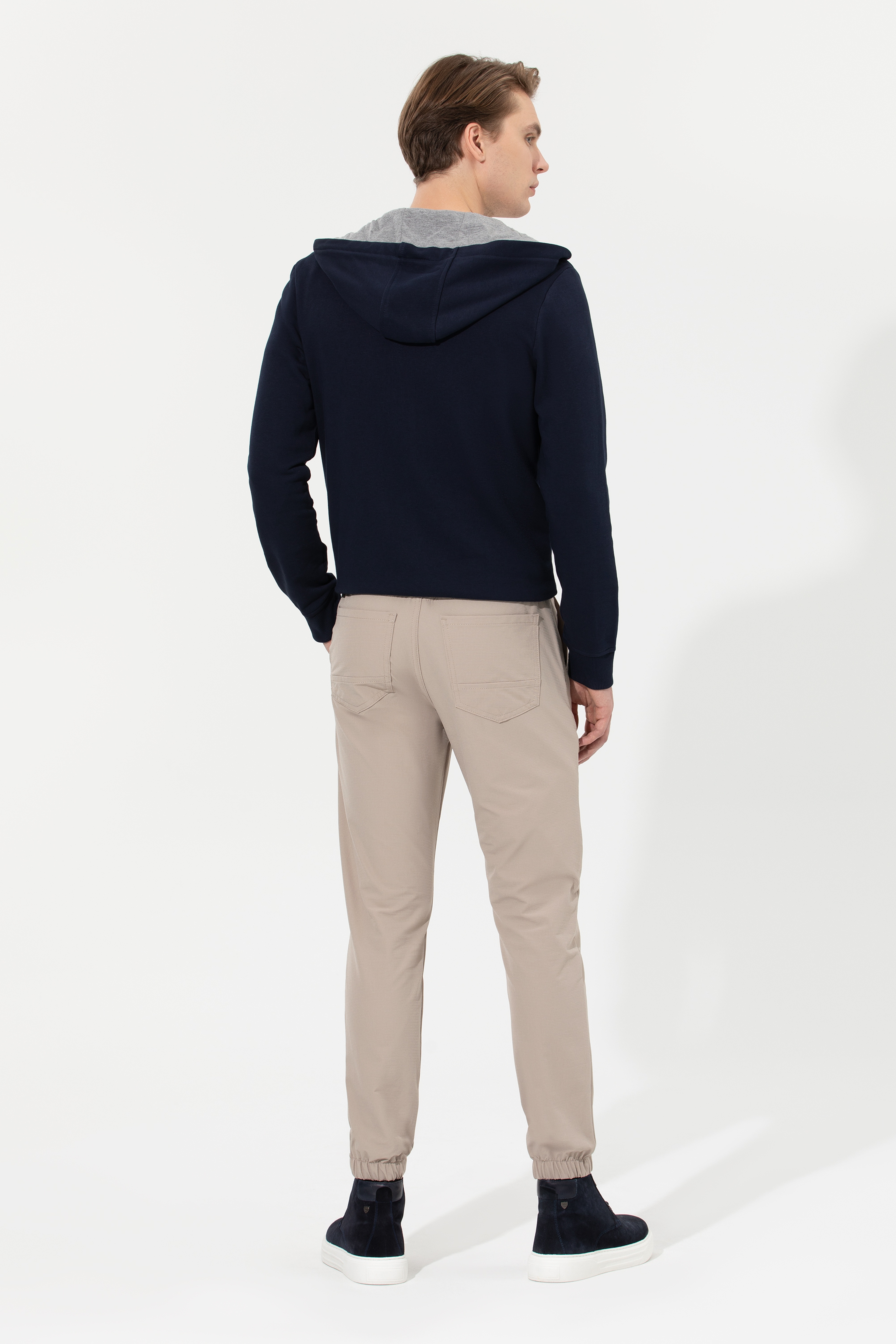 Erkek Jogger Fit Taş Kanvas Pantolon - Image 4