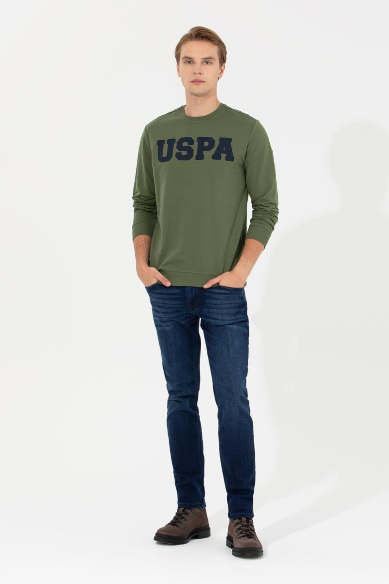 Erkek Haki Basic Sweatshirt - 50238100017