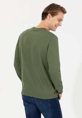 Erkek Haki Basic Sweatshirt - 50238100017