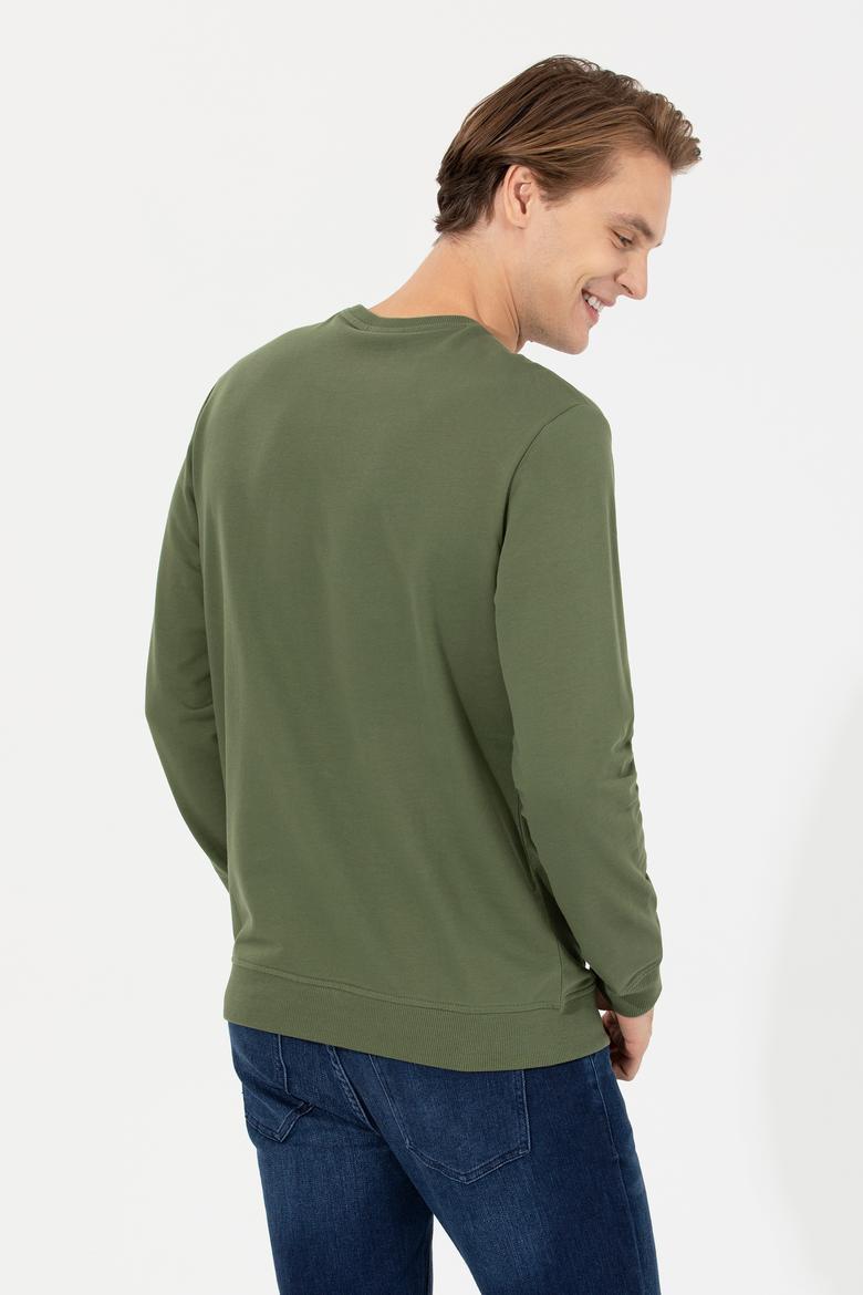 Erkek Haki Basic Sweatshirt - 50238100017