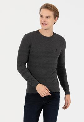 Erkek Haki Melanj Kazak - 50240246077