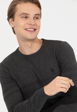 Erkek Haki Melanj Kazak - 50240246077