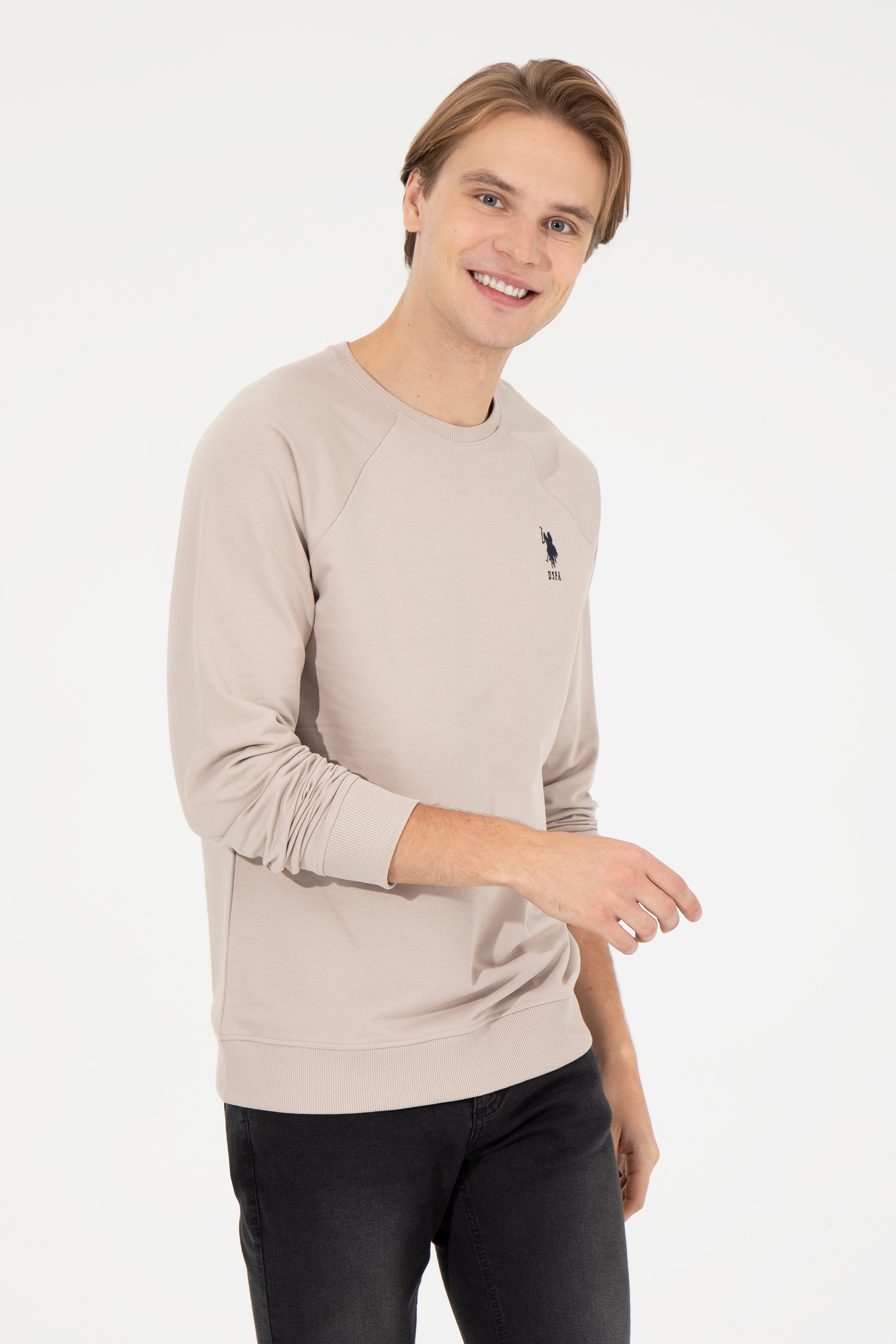 Erkek Taş Basic Sweatshirt - Image 1