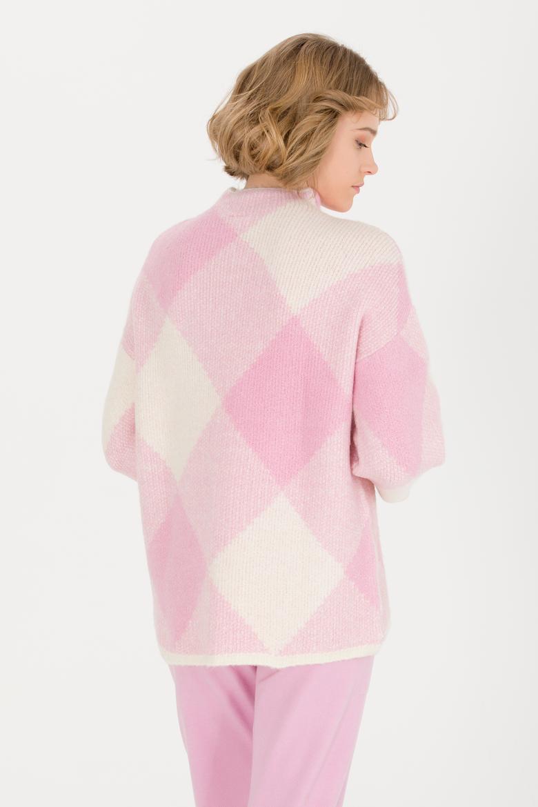 Kadın Manolya Bisiklet Yaka Kazak - 50253900011