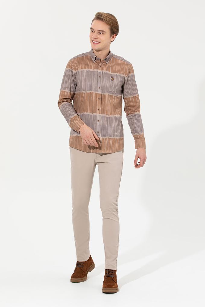 Erkek Taş Kanvas Pantolon