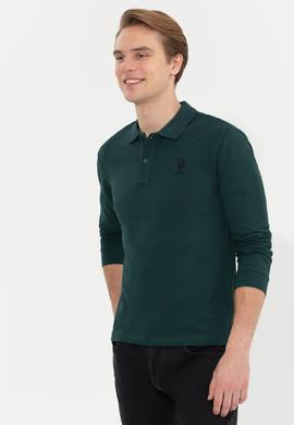 Erkek Koyu Yeşil Basic Sweatshirt - 50253133177