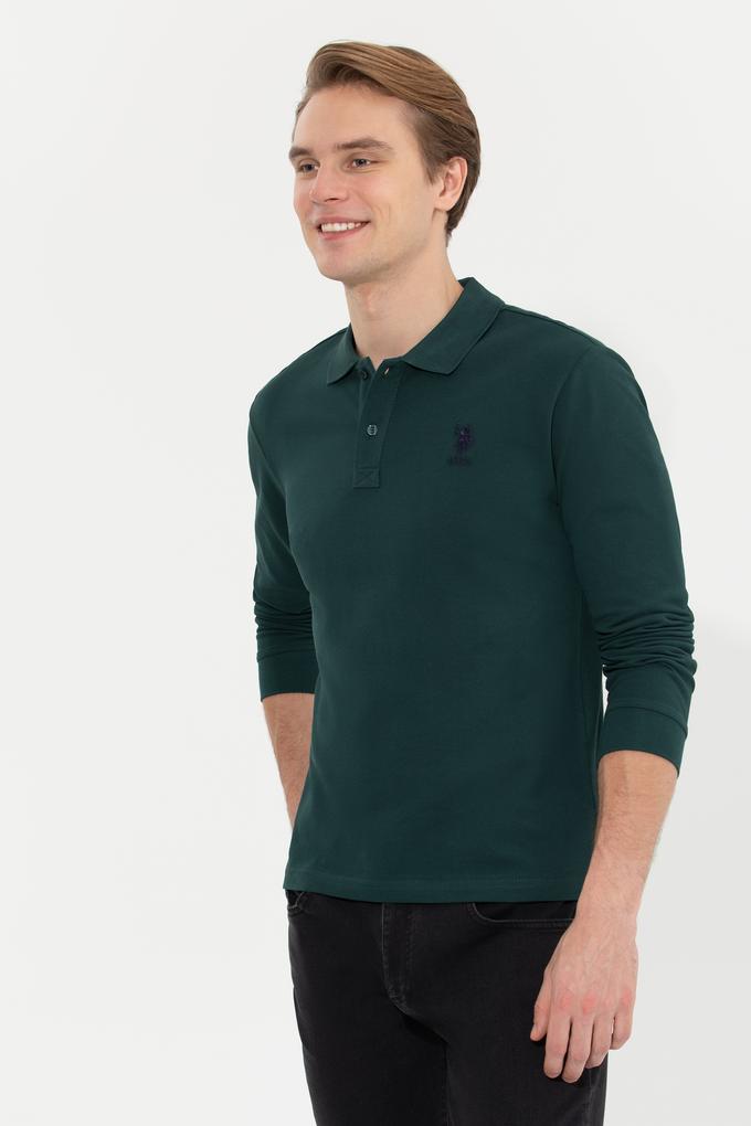 Erkek Koyu Yeşil Basic Sweatshirt