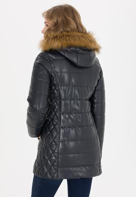 Kadın Lacivert Deri Ceket - 50259150012