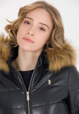 Kadın Lacivert Deri Ceket - 50259150012