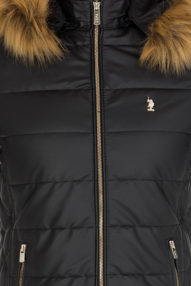 Kadın Siyah Deri Ceket - 50259150003