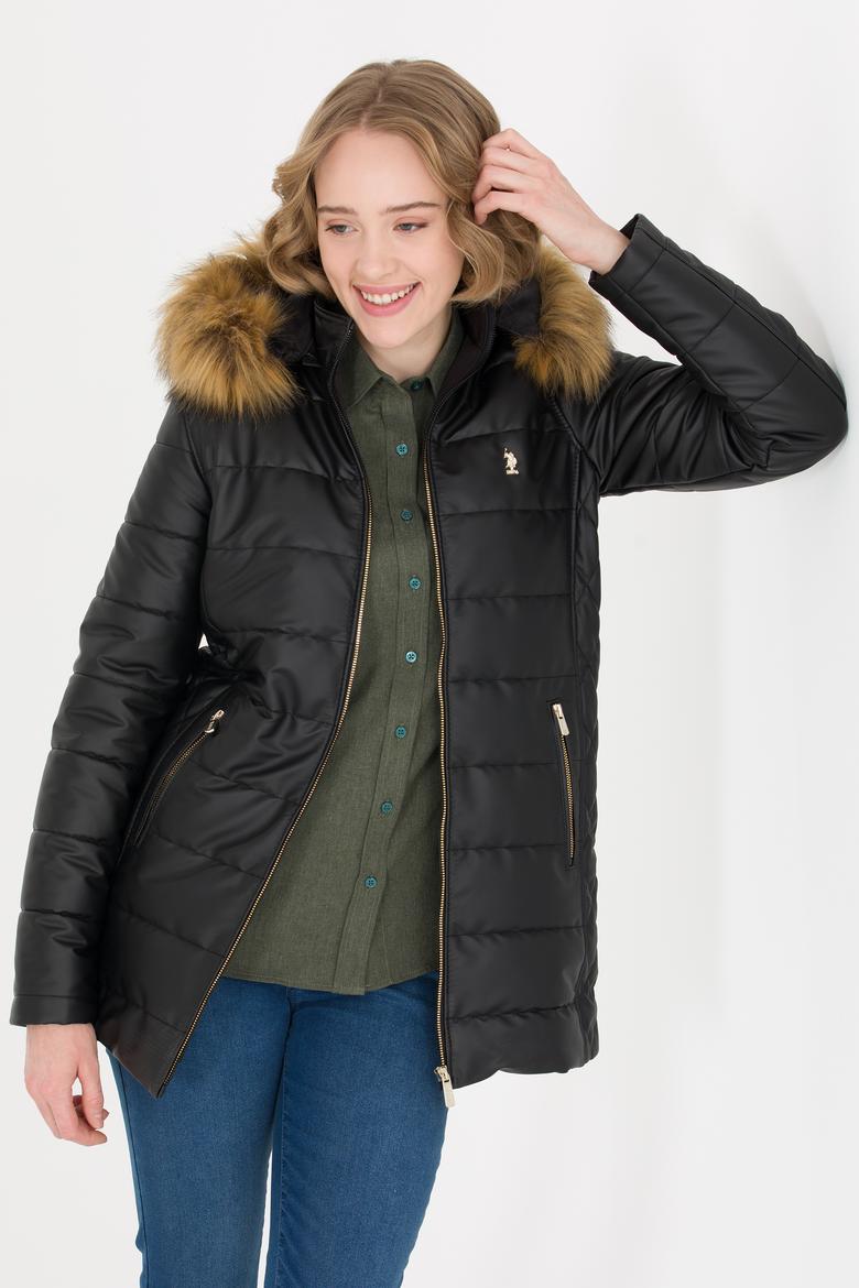 Kadın Siyah Deri Ceket - 50259150003