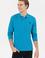 Erkek Kobalt Polo Yaka Basic Sweatshirt