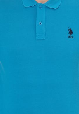 Erkek Kobalt Polo Yaka Basic Sweatshirt - 50263112010