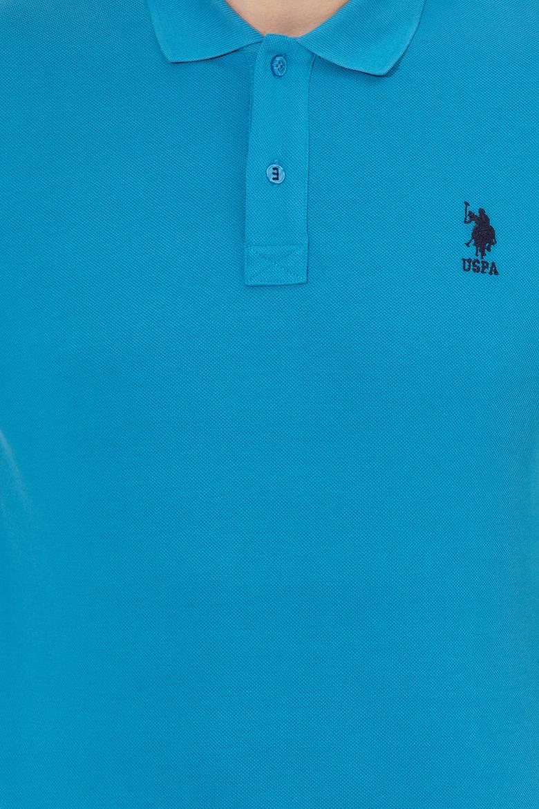 Erkek Kobalt Polo Yaka Basic Sweatshirt - 50263112010