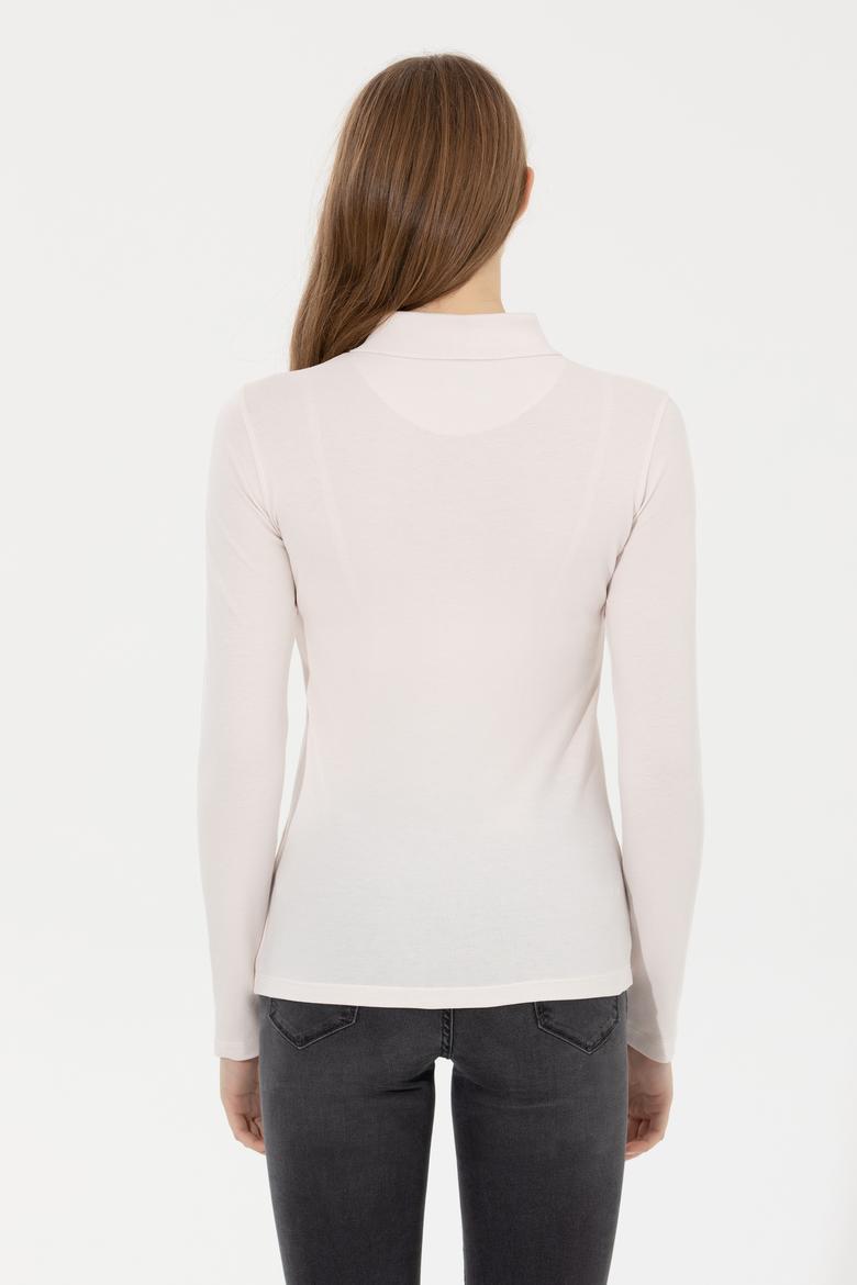 Kadın Ekru Basic Sweatshirt - 50262813012