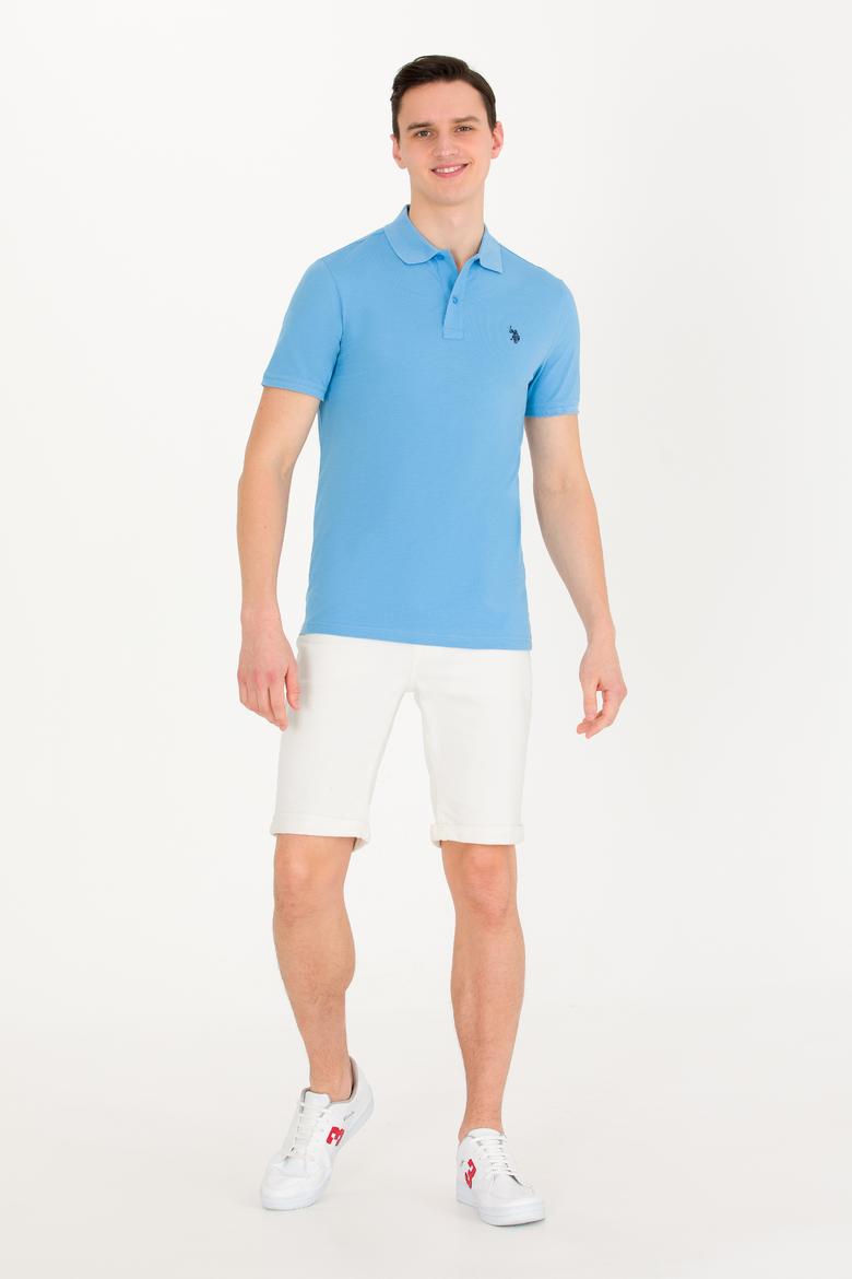 Erkek Turkuaz Basic Polo Yaka Tişört - 50262933153