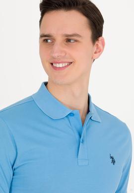 Erkek Turkuaz Basic Polo Yaka Tişört - 50262933153