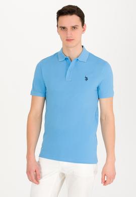 Erkek Turkuaz Basic Polo Yaka Tişört - 50262933153