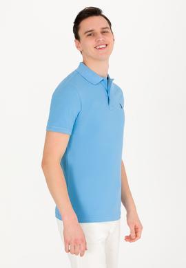 Erkek Turkuaz Basic Polo Yaka Tişört - 50262933153