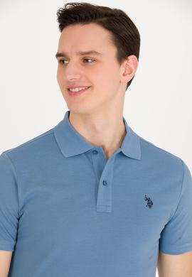 Erkek İndigo Basic Polo Yaka Tişört - 50262933105