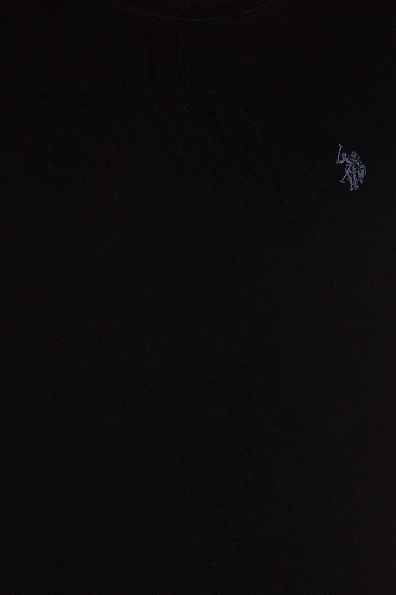 Erkek Siyah Basic Bisiklet Yaka Tişört - 50262974028