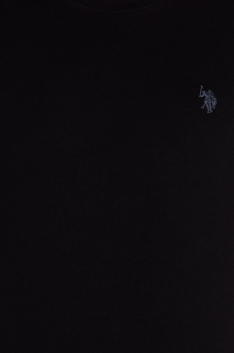 Erkek Siyah Basic Bisiklet Yaka Tişört