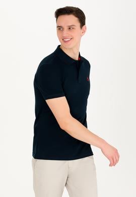 Erkek Koyu Lacivert Basic Polo Yaka Tişört - 50262933165