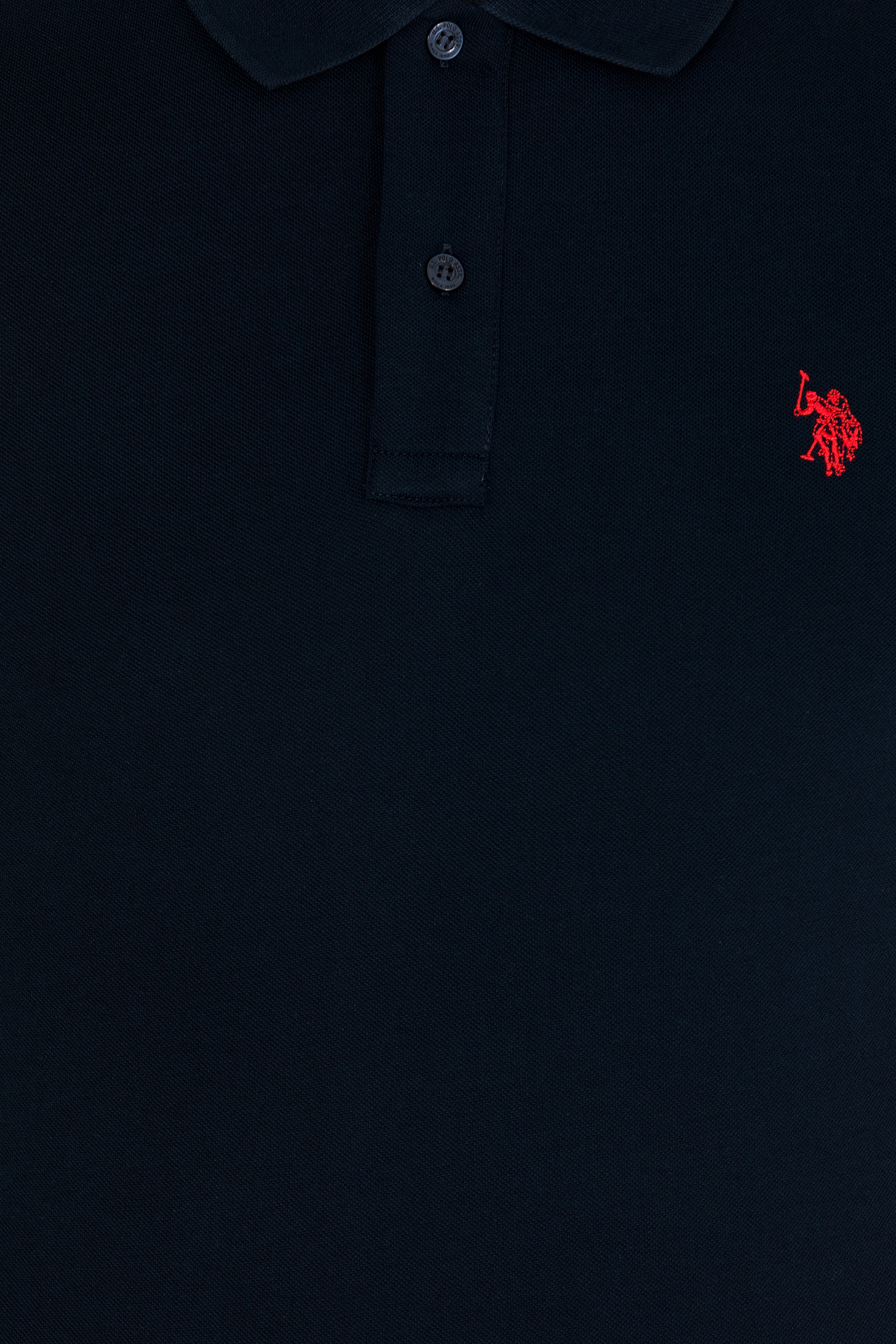 Erkek Koyu Lacivert Basic Polo Yaka Tişört - Image 6
